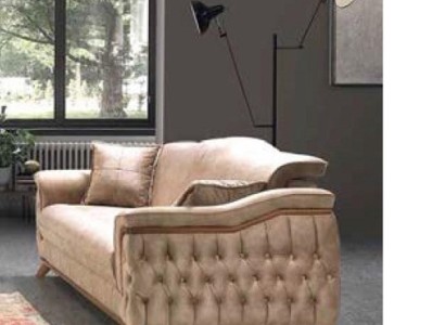 Sofa 3 Sitzer Couch Holz möbel Dreisitzer Couchen Sofas Chesterfield